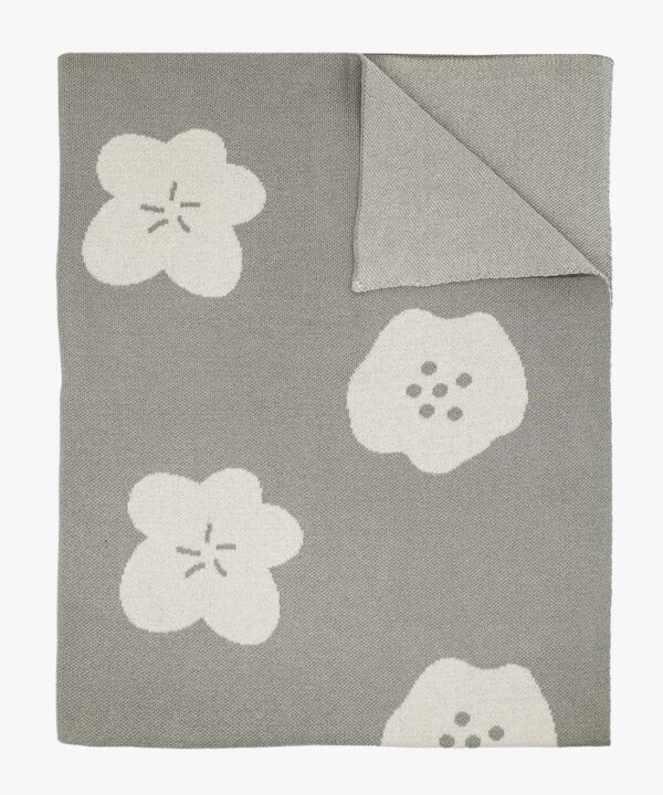 Megztas kūdikio pledukas gėlytės