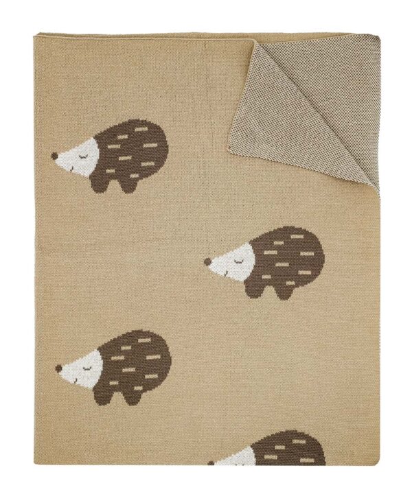 Megztas kūdikio pledukas ežiukai