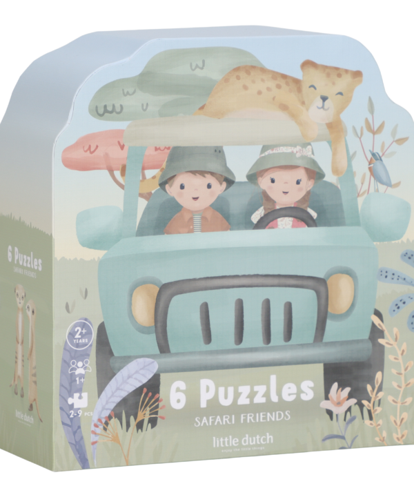 Little Dutch dėlionė 6in1 "Safari Friends"