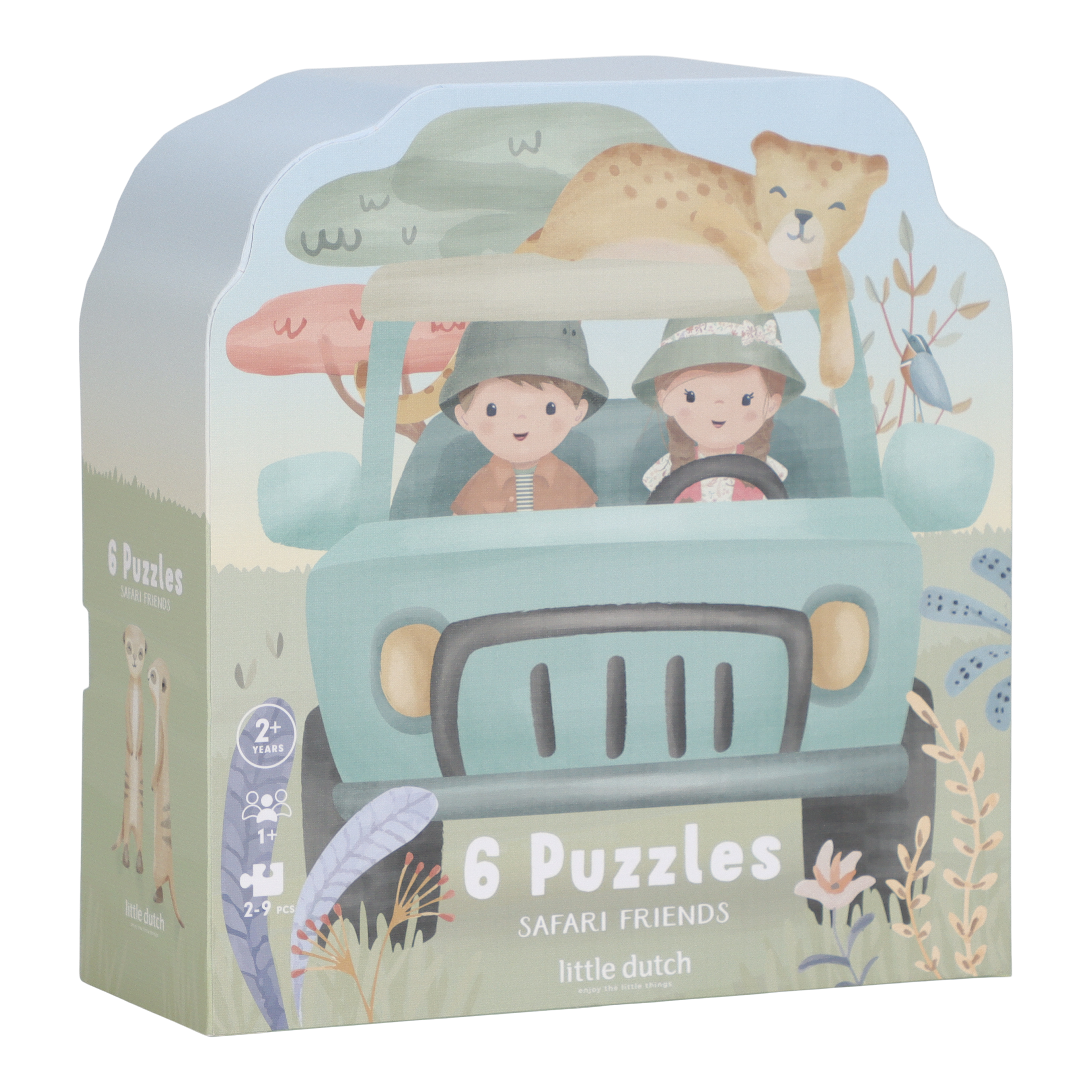 Little Dutch dėlionė 6in1 "Safari Friends"