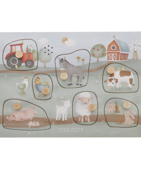 Little Dutch medinė muzikinė dėlionė "Little Farm"