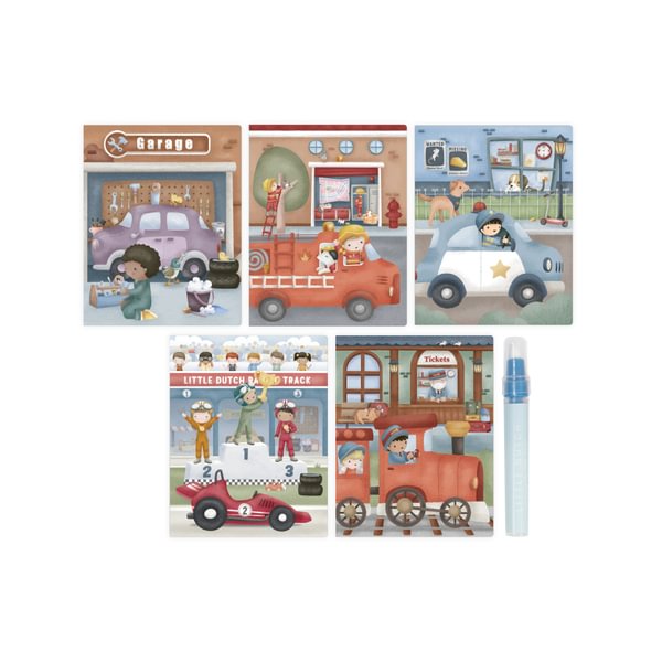Little Dutch vandeniu spalvinama knygelė "Jim & Vehicles" " - Image 4