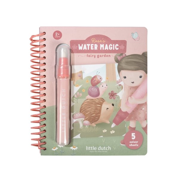 Little Dutch vandeniu spalvinama knygelė "Rosa & Fairy Garden"