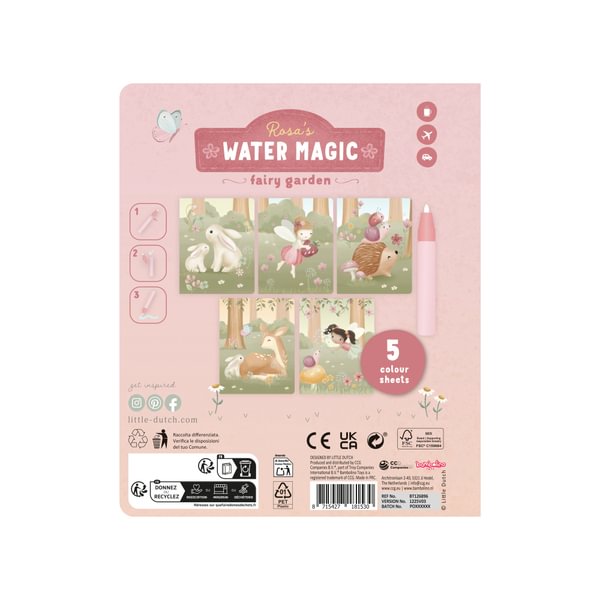 Little Dutch vandeniu spalvinama knygelė "Rosa & Fairy Garden" - Image 6